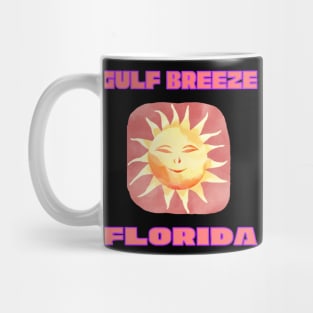 Gulf Breeze Florida Smiling Sun Mug